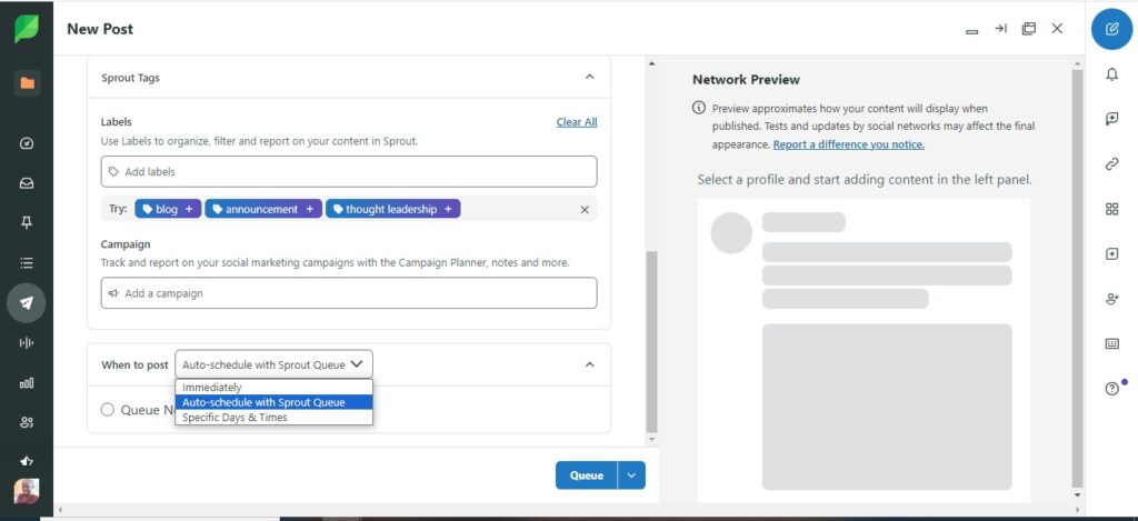 Sproutsocial Auto-Schedule {Screenshot}