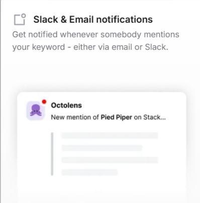 Screenshot of Octolens Notification