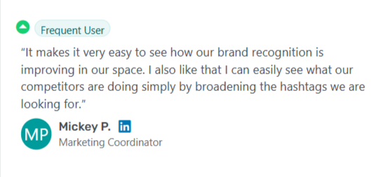 Agorapulse positive review on Getapp.com {Screenshot}