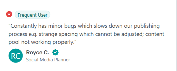Brandwatch critical review on Getapp.com {Screenshot}