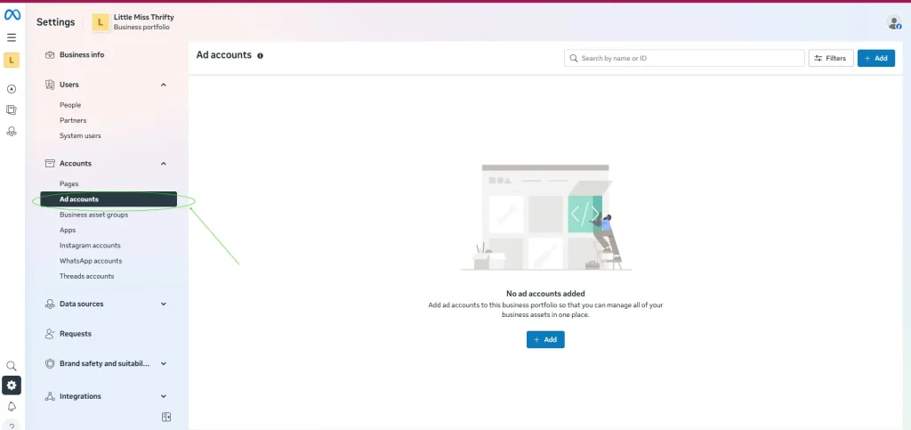 Screenshot 2 of Creating an Ad Account