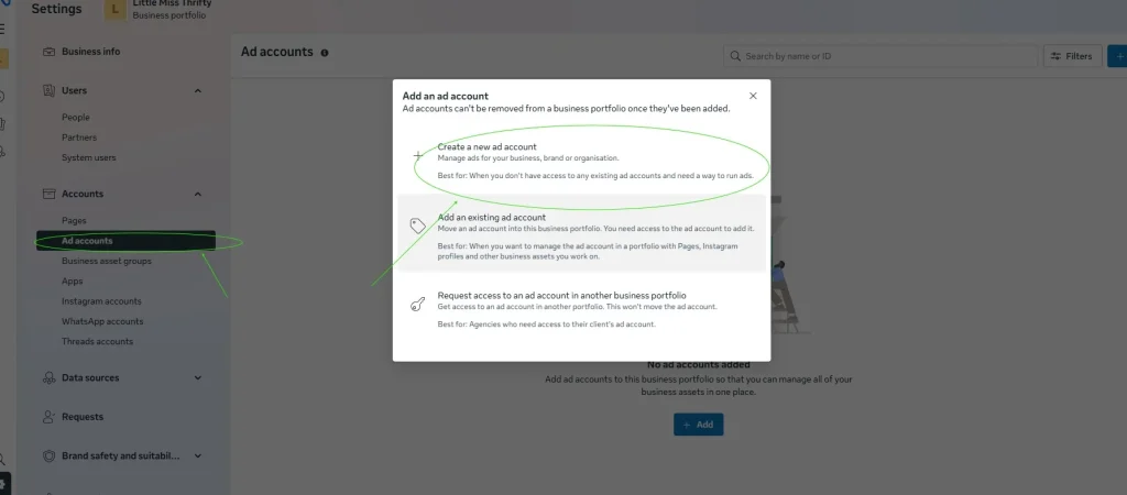 Screenshot 4 of Creating an Ad Account