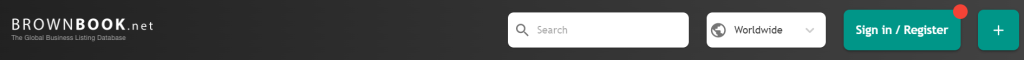 Screenshot of Login Page of Brownbook