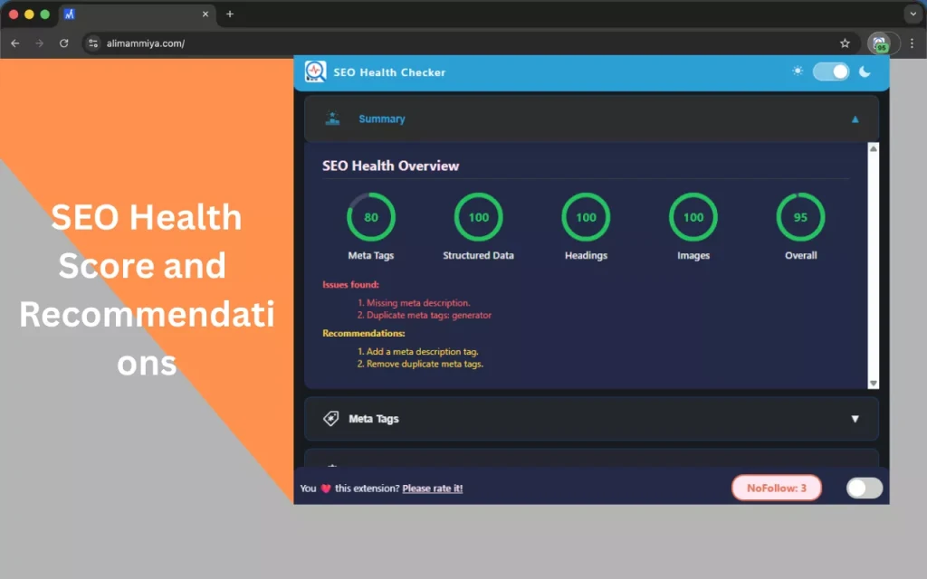 SEO Health Checker Extension